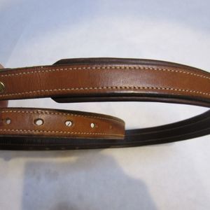 Tory womens English Bridle Leather brown tan belt Made in USA 2127-Sz 30